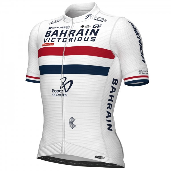 Heren Fietskleding Ale Bahrain Victorious 2024 PRS-shirt - Kampioen van Groot-Brittannië