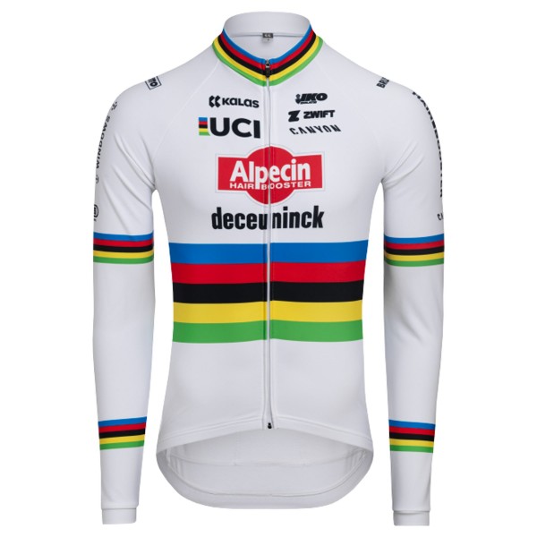 Heren Fietskleding Alpecin Deceuninck 2024 shirt met lange mouwen - WK