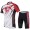 2014 Fox Bike Team Fietspakken Fietsshirt Korte+Korte fietsbroeken zeem wit rood 3987