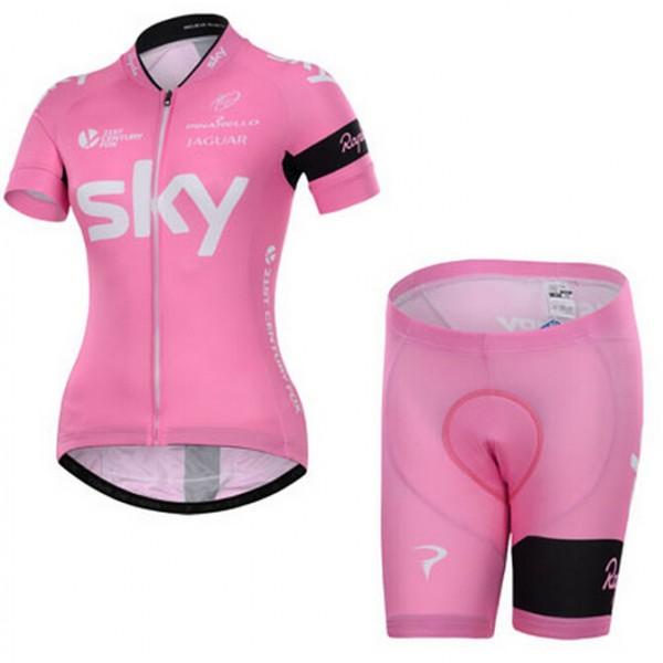 2015 Sky Dames Fietsshirt Korte Mouw+Korte Fietsbroeken 3501