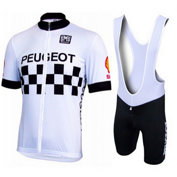 2015 PEUGEOT Santini Fietskleding Fietsshirt Korte+Korte Fietsbroeken Bib 2488