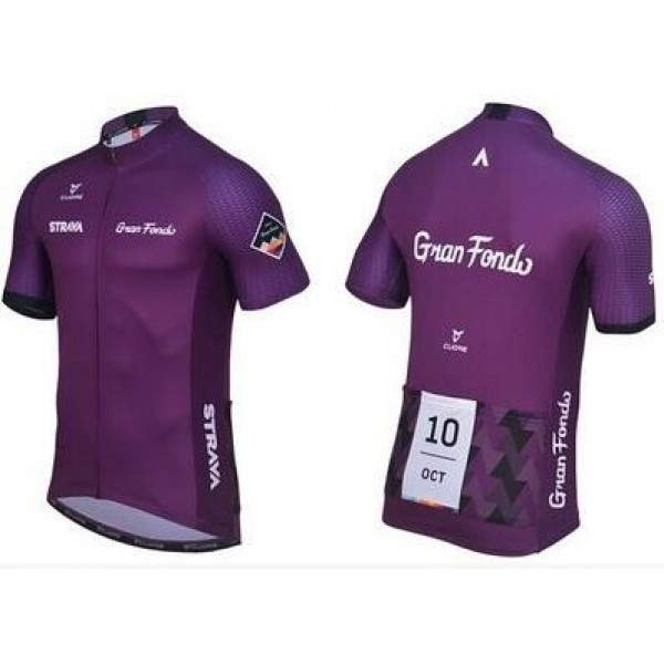 2016 Strava Fietsshirt Korte Mouw pourpre 2016036661