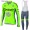 2016 Tinkoff Saxo Bank Fluo Green Fietskleding Fietsshirt lange mouw+Lange fietsbroeken Bib 2016036065