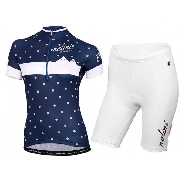 2015 Nalini Siele blauw Snow Dames Fietsshirt Korte Mouwen+Fietsbroek 3514 2015 Nalini Siele blauw Snow Dames Fietsshirt Korte Mouwen+Fietsbroek 3514