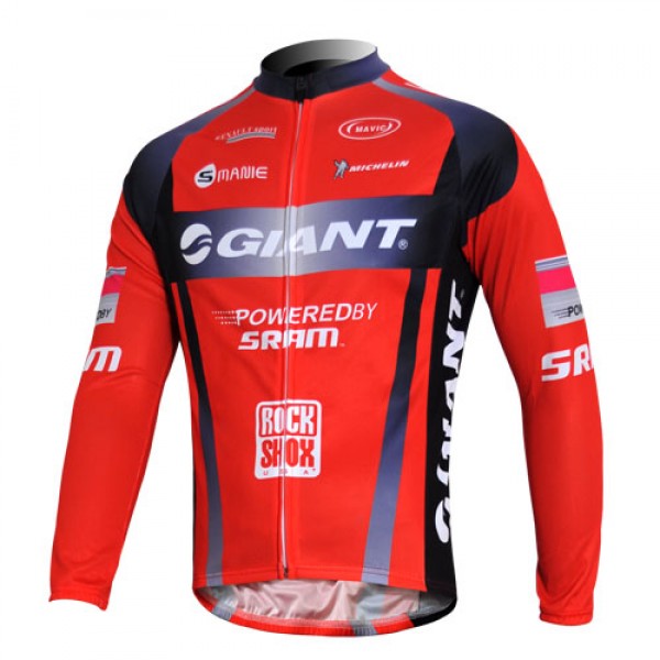 Giant Sram Pro Team Fietsshirt lange mouw rood zwart 4467