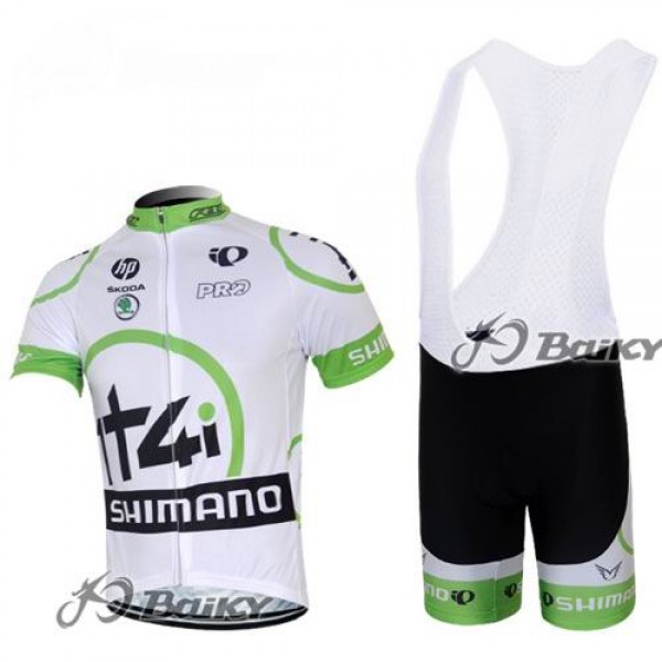 Shimano 1t4i Fietspakken Fietsshirt Korte+Korte koersbroeken Bibwit groen 4304