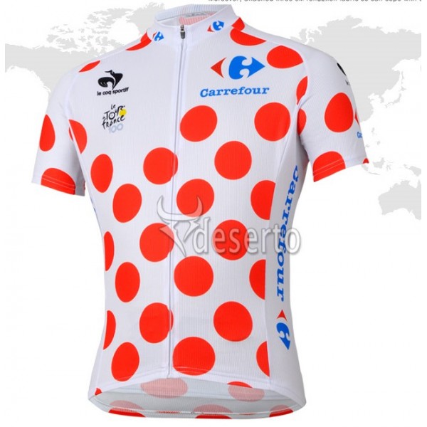 Tour de France le coq sportif Bolletjestrui? Fietsshirt Korte mouw 3958