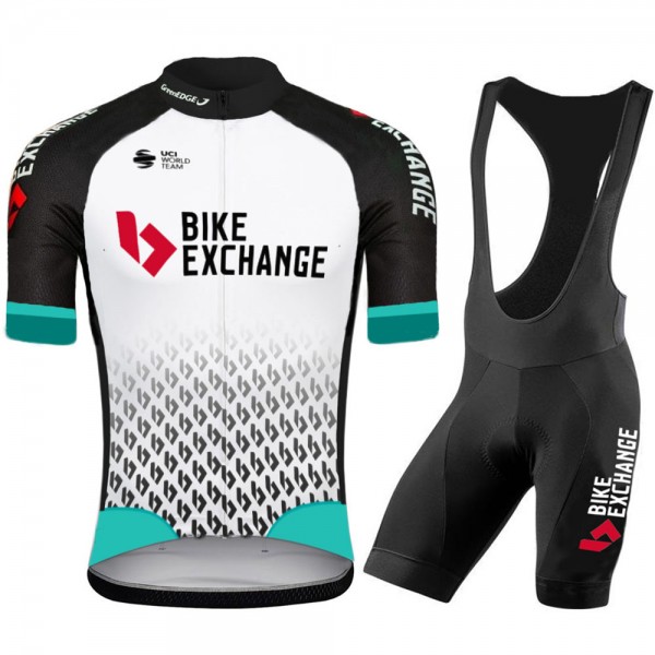 2021 BIKEEXCHANGE Team Fietskleding Fietsshirt Korte Mouw+Korte Fietsbroeken 685