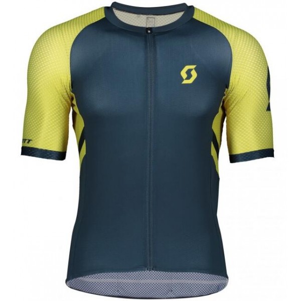SCOTT RC Premium Climber 2020 Fietsshirt Korte Mouw geel-Blau 2020258 SCOTT RC Premium Climber 2020 Fietsshirt Korte Mouw geel-Blau 2020258