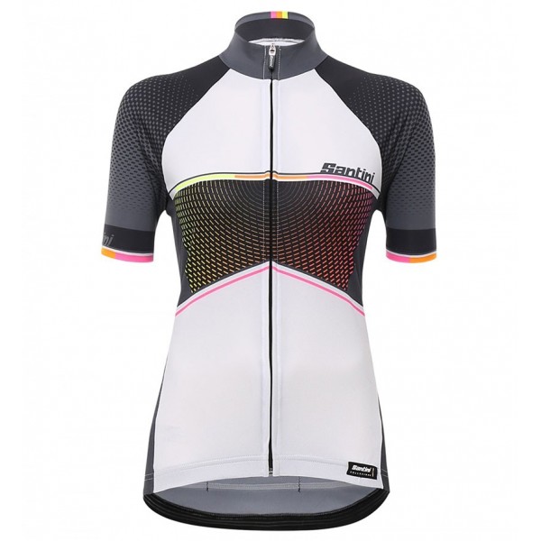 Dames Santini Stella 2017 wit Fietsshirt Korte Mouw 145YGTBY 2017082379