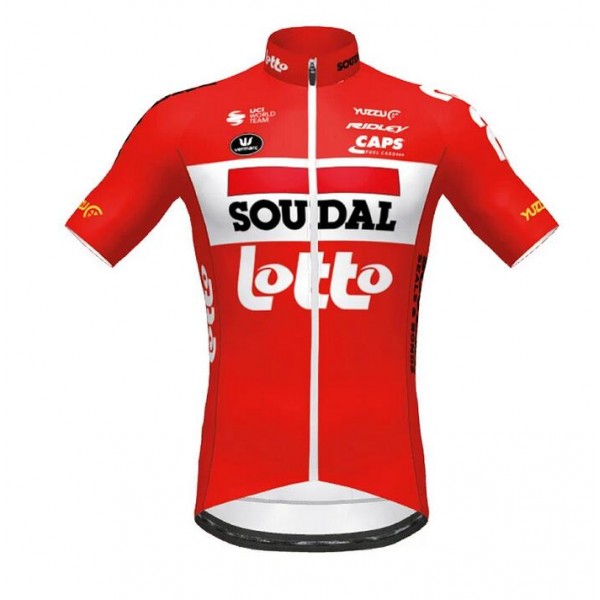 Lotto Soudal 2020 TdF Fietsshirt Korte Mouw rouge Wit HGL5Q