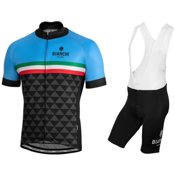 BIANCHI MILANO Codigoro blue Fietskleding Set Fietsshirt Korte Mouw+Korte fietsbroeken Bib 190224052 BIANCHI MILANO Codigoro blue Fietskleding Set Fietsshirt Korte Mouw+Korte fietsbroeken Bib 190224052